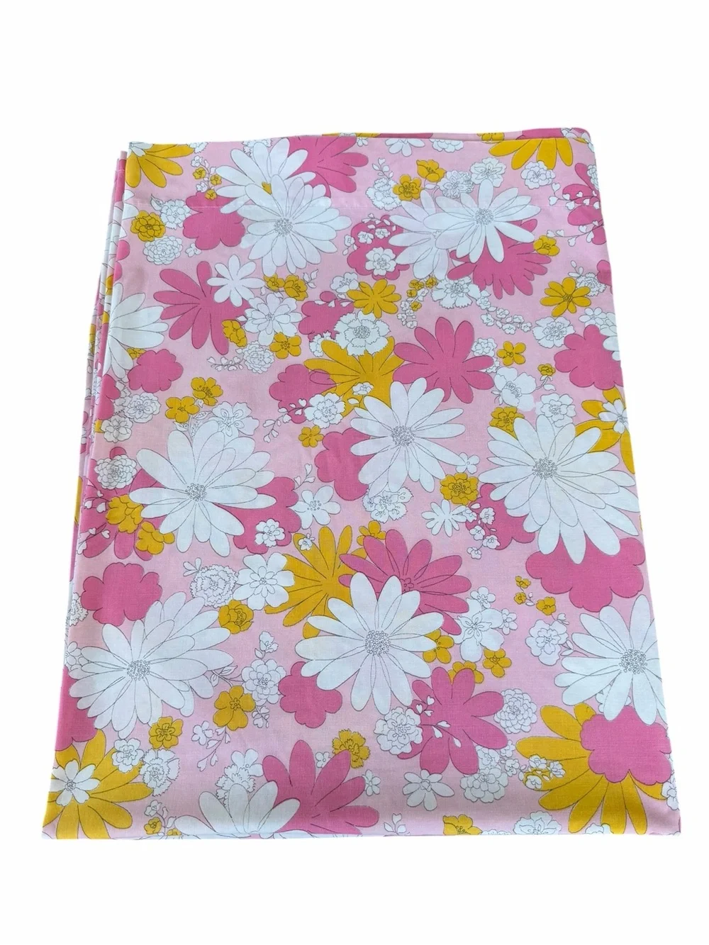 VTG Cannon Monticello Pink Blossom Festival 2-Piece Sheet Set Flower Power READ
